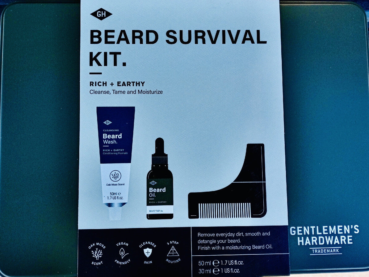 GH Gentleman's Hardware Beard Survival Kit Brand New Comb Plus Creams