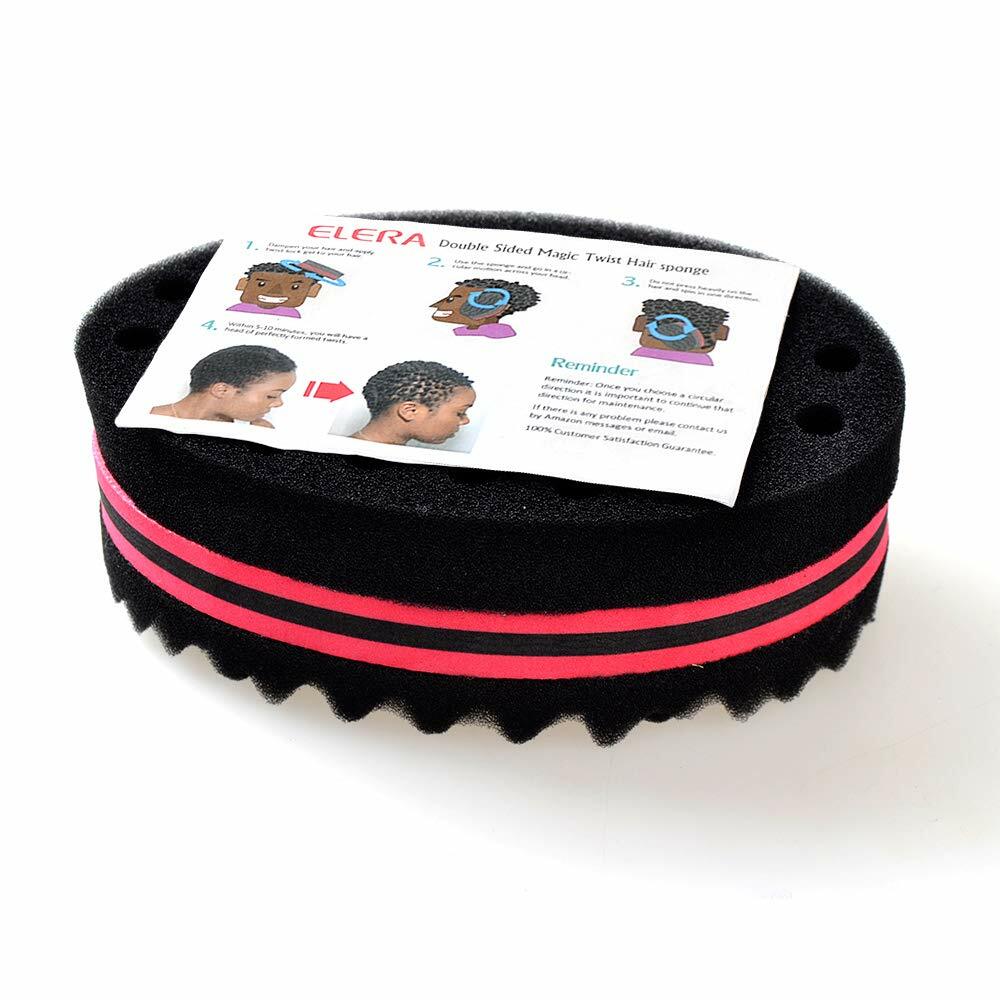 Double Side Magic Twist Hair Brush Sponge Afro Curl Wave Tool USA
