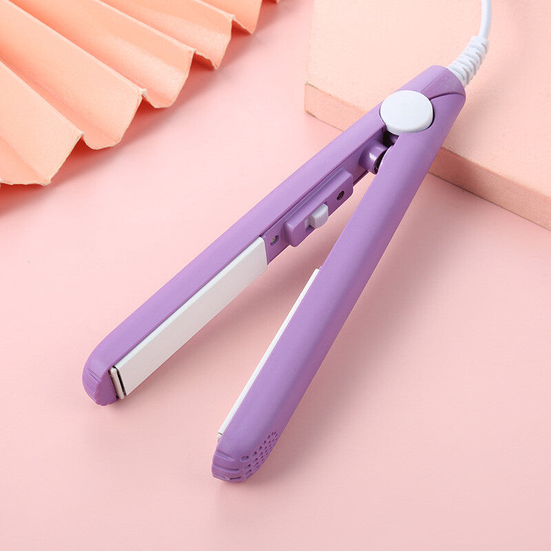 Mini Portable Hair Straightener Curling Iron 2-in-1 Ceramic Styling Tool