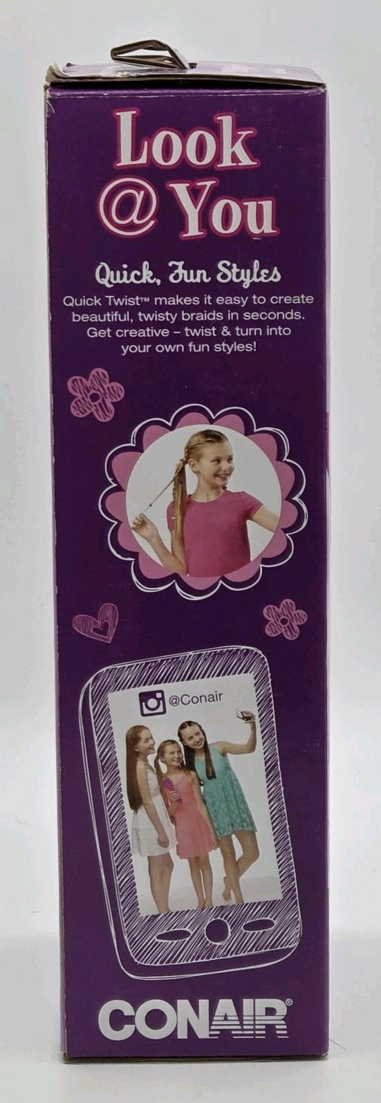 Conair Quick Twist Twirl Hair Braider Electronic Hairstyle Tool