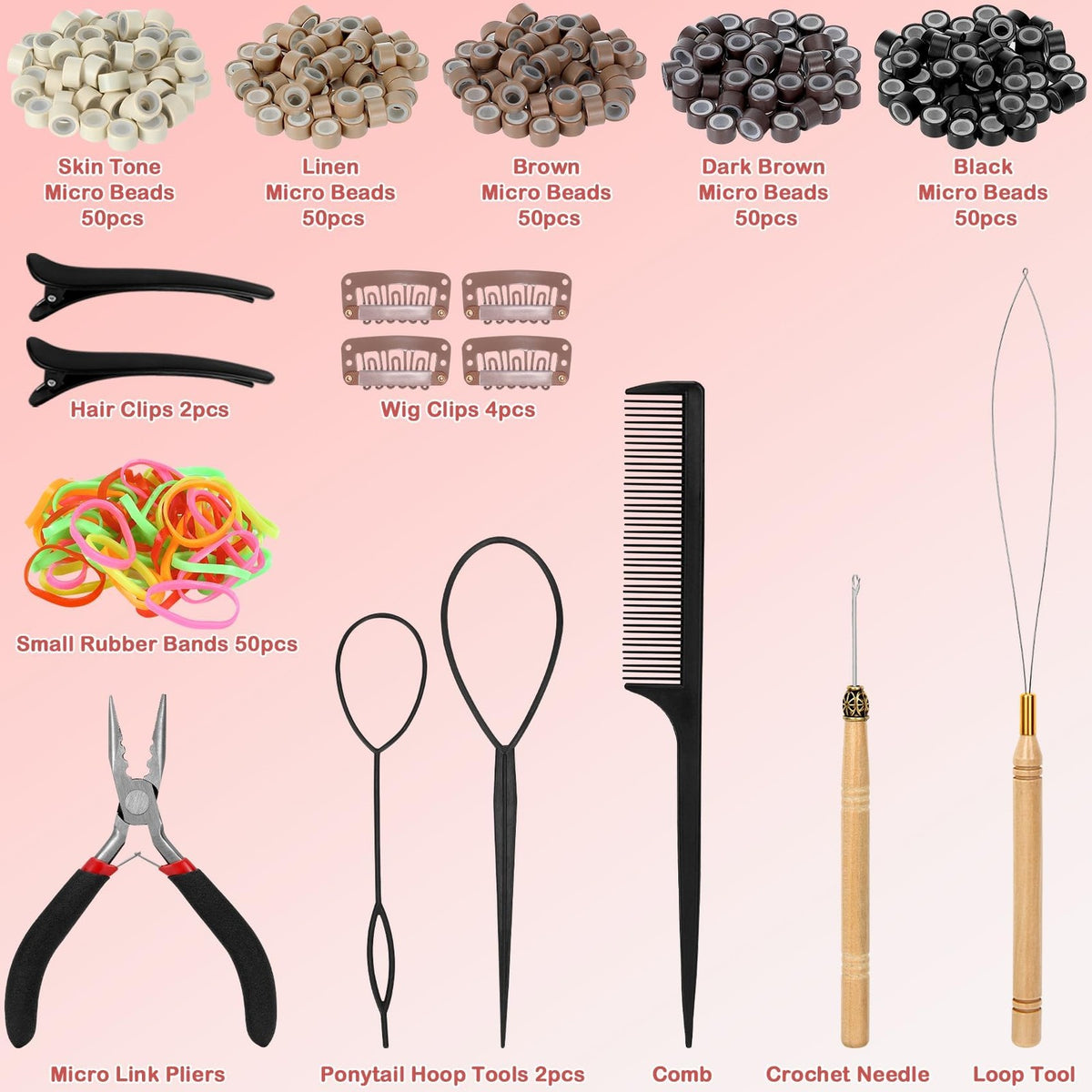 8400 STRANDS Hair Tinsel Kit for Girls, 24 Colors-8400