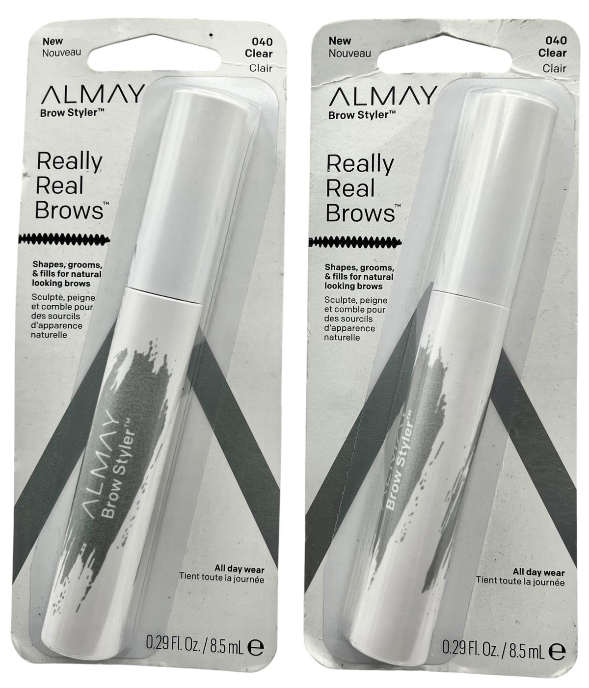 Eyebrow Gel Mascara for Shaping & Grooming - Hypoallergenic, 2 Pack