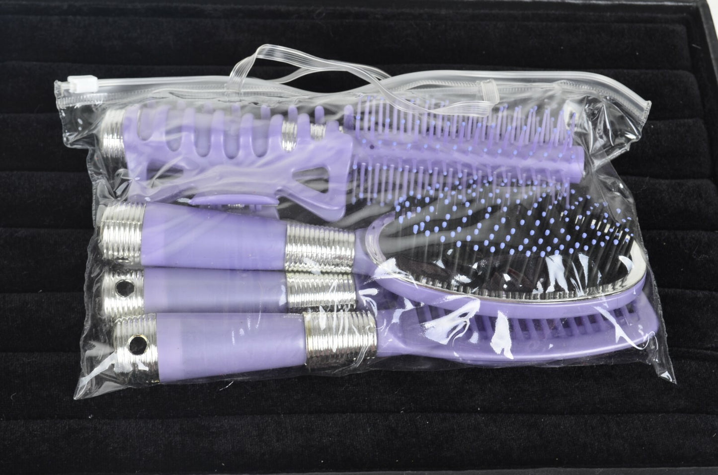 Gift Set Hair Styling Tools with Comb Brush Curling Iron Mirror Clip - Multi Color