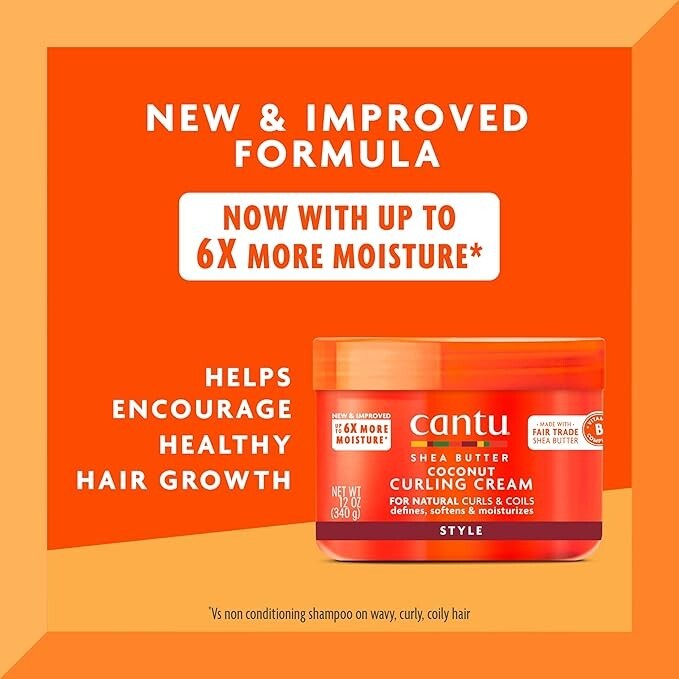 Cantu Coconut Curling Cream with Shea Butter for Natural Hair - 12 oz