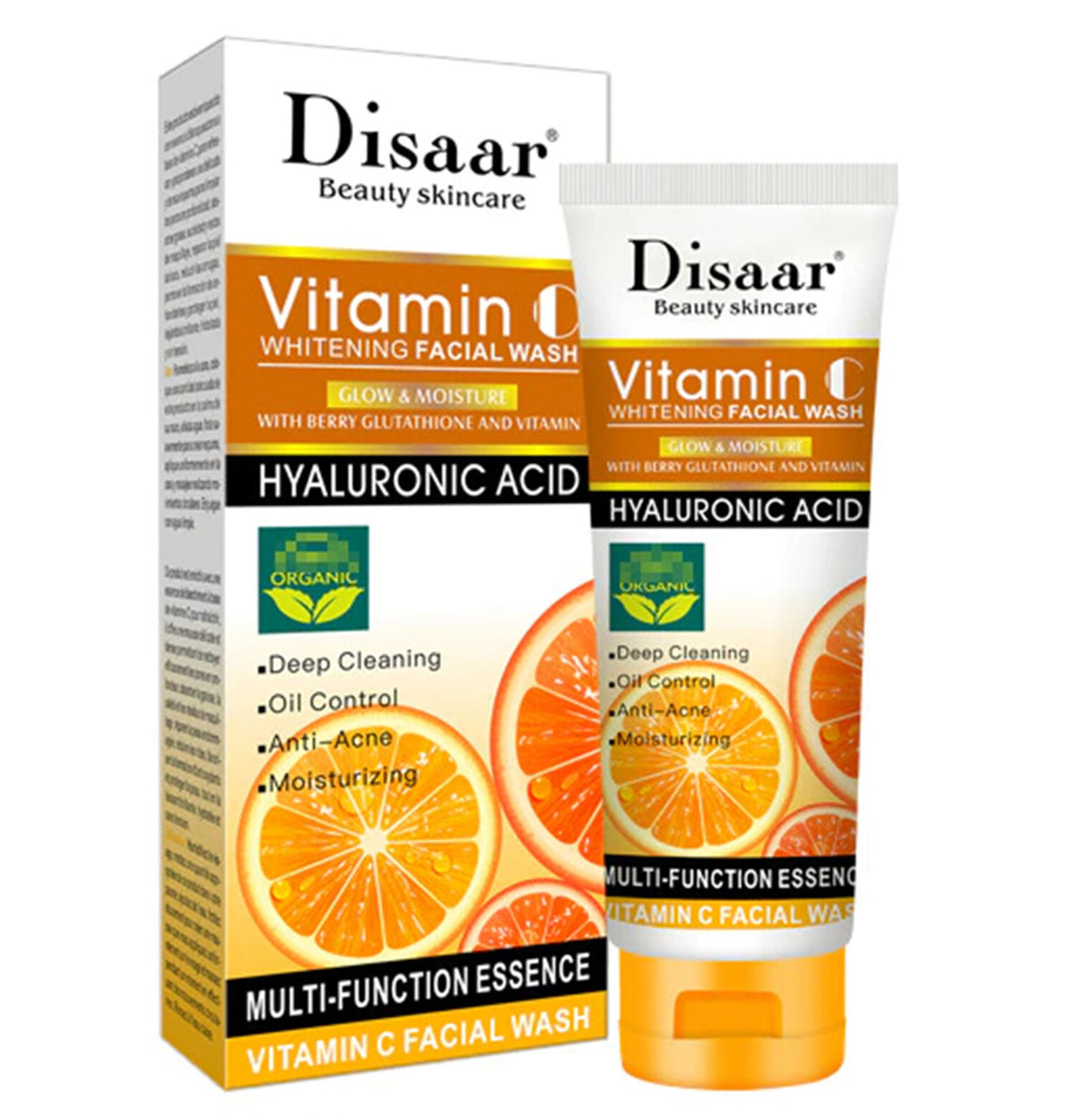 Vitamin C Facial Cleanser with Hyaluronic Acid - Moisturizing & Anti-Acne 100ml