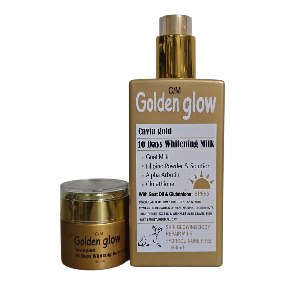 Golden Glow Caviar Gold Brightening Face & Body Lotion SPF 55 500ml