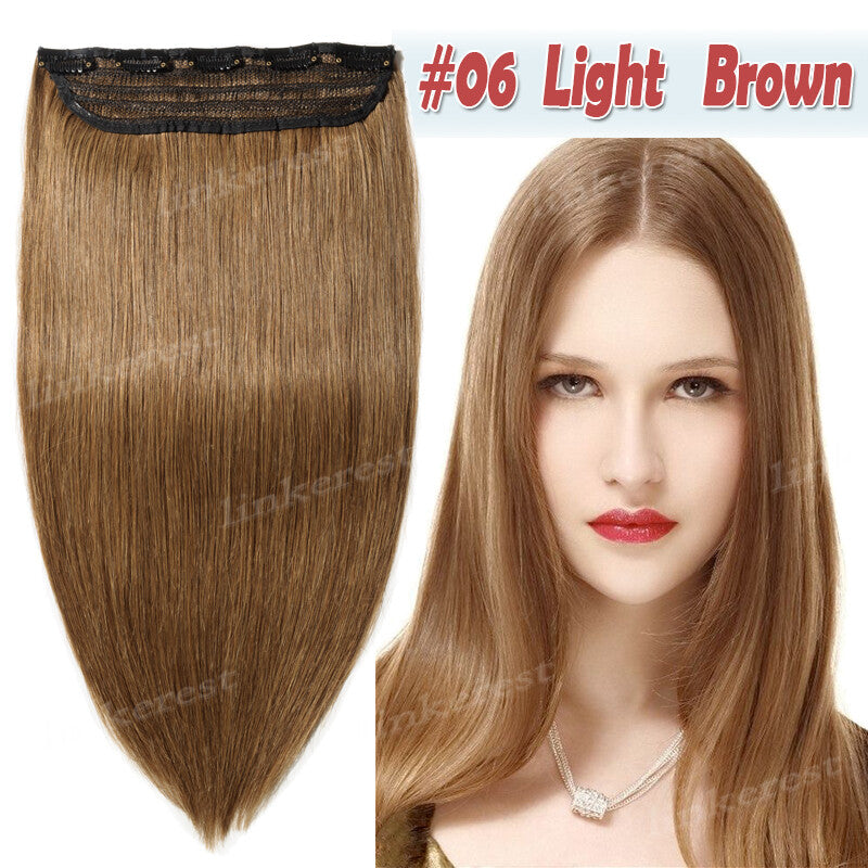Remy Human Hair Extensions Clip-In Full Head Blonde 8-24 Inches
