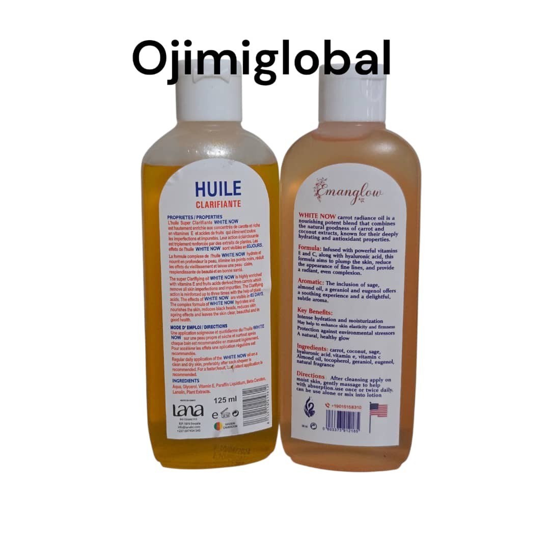 Clarifying Brightening Skin Oil with Coconut & Carrot Extract - 125ml