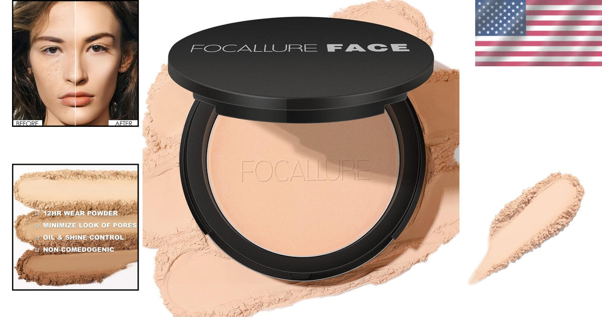 High Coverage Translucent Face Powder Compact for All Skin Types