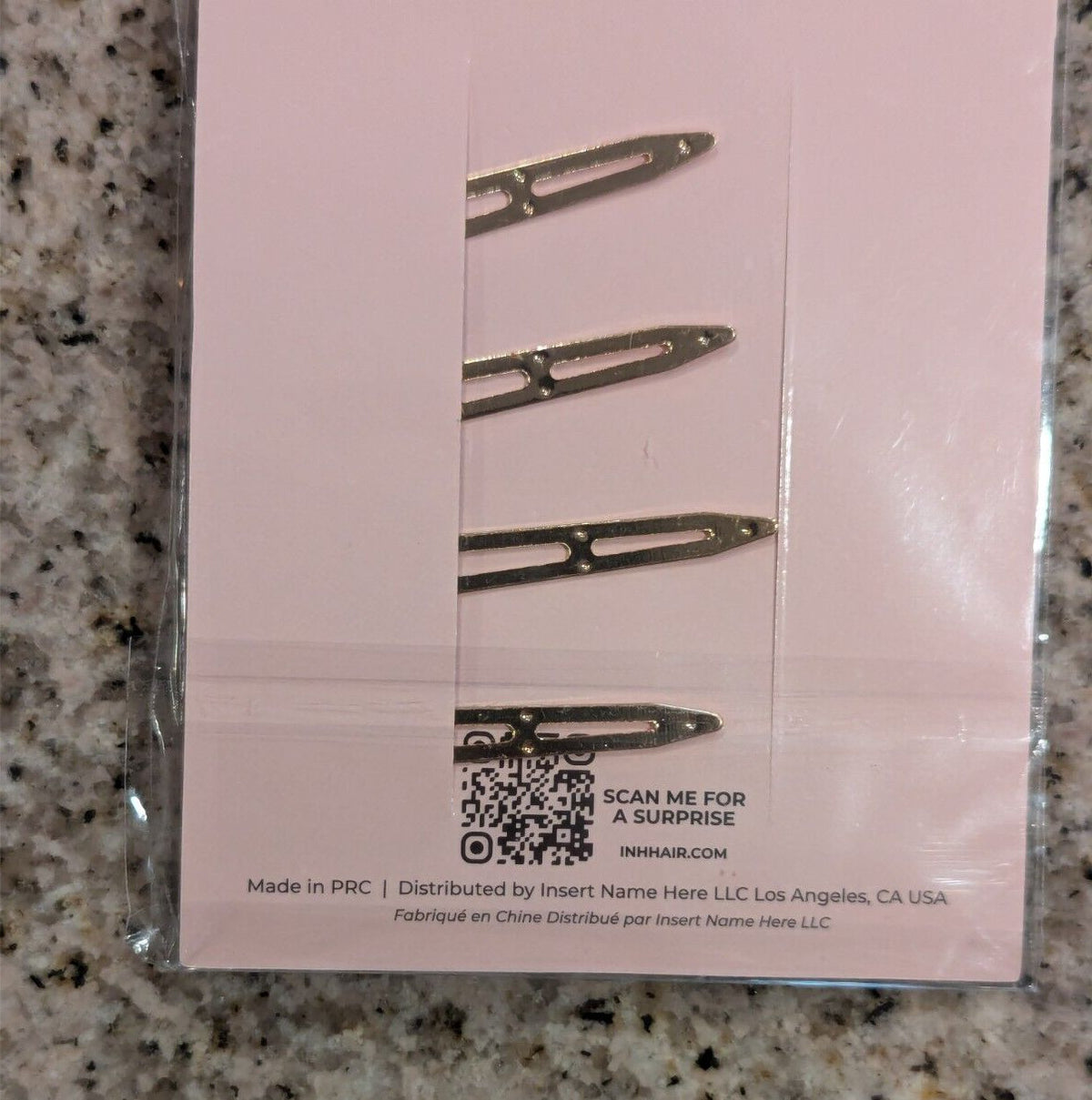INH Creaseless Hair Clips 4 PC Snap New