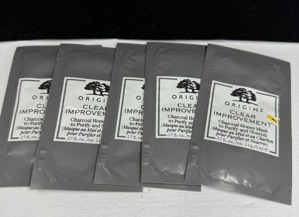 Clear Improvement Charcoal Honey Sachets - 5 Pack (0.17 oz each)