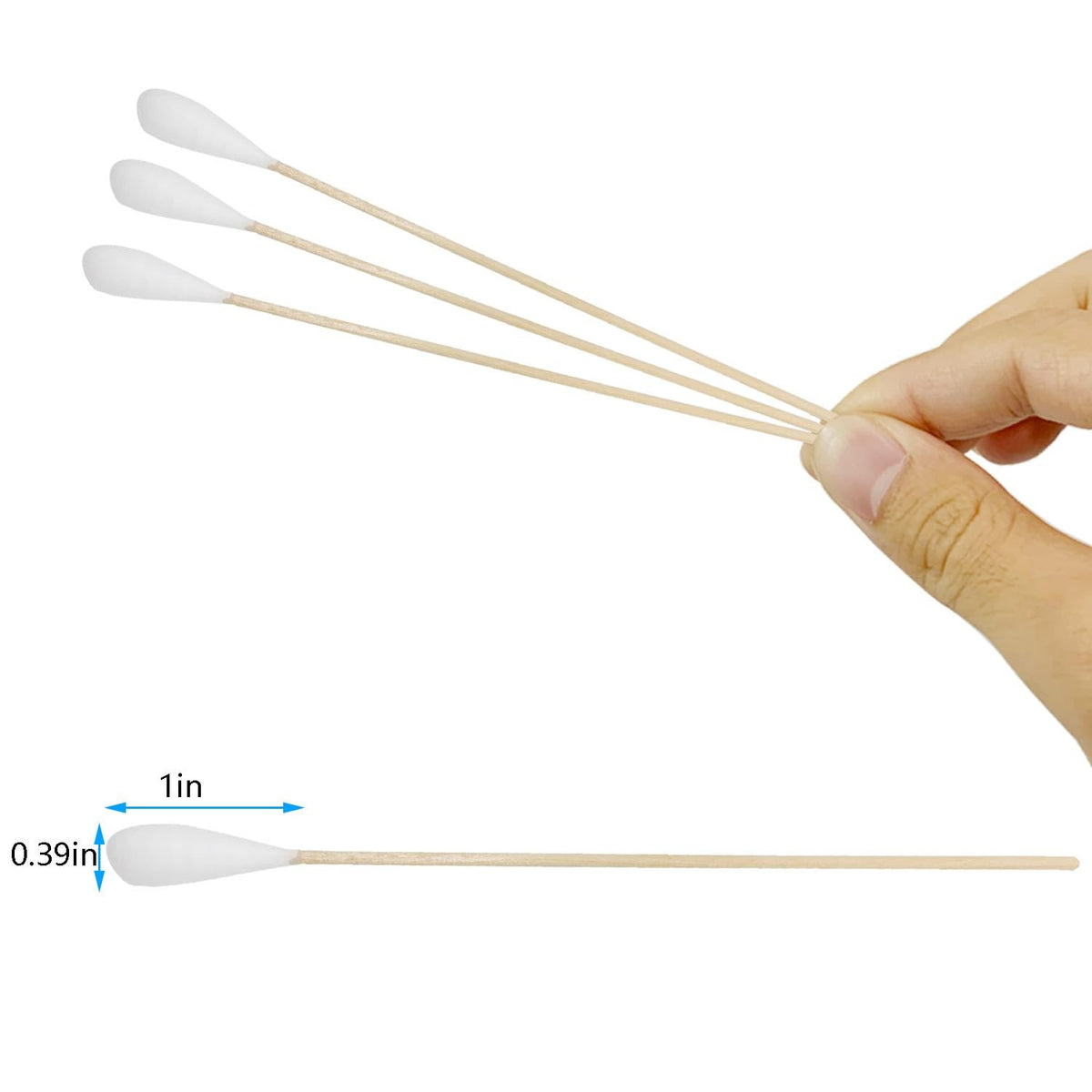 Long Cotton Swabs - 6 Inch Large Size Pet & Personal Care 400pcs