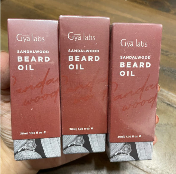 Natural Beard Growth Oil with Sandalwood, Argan & Jojoba for Men - 1 Fl Oz