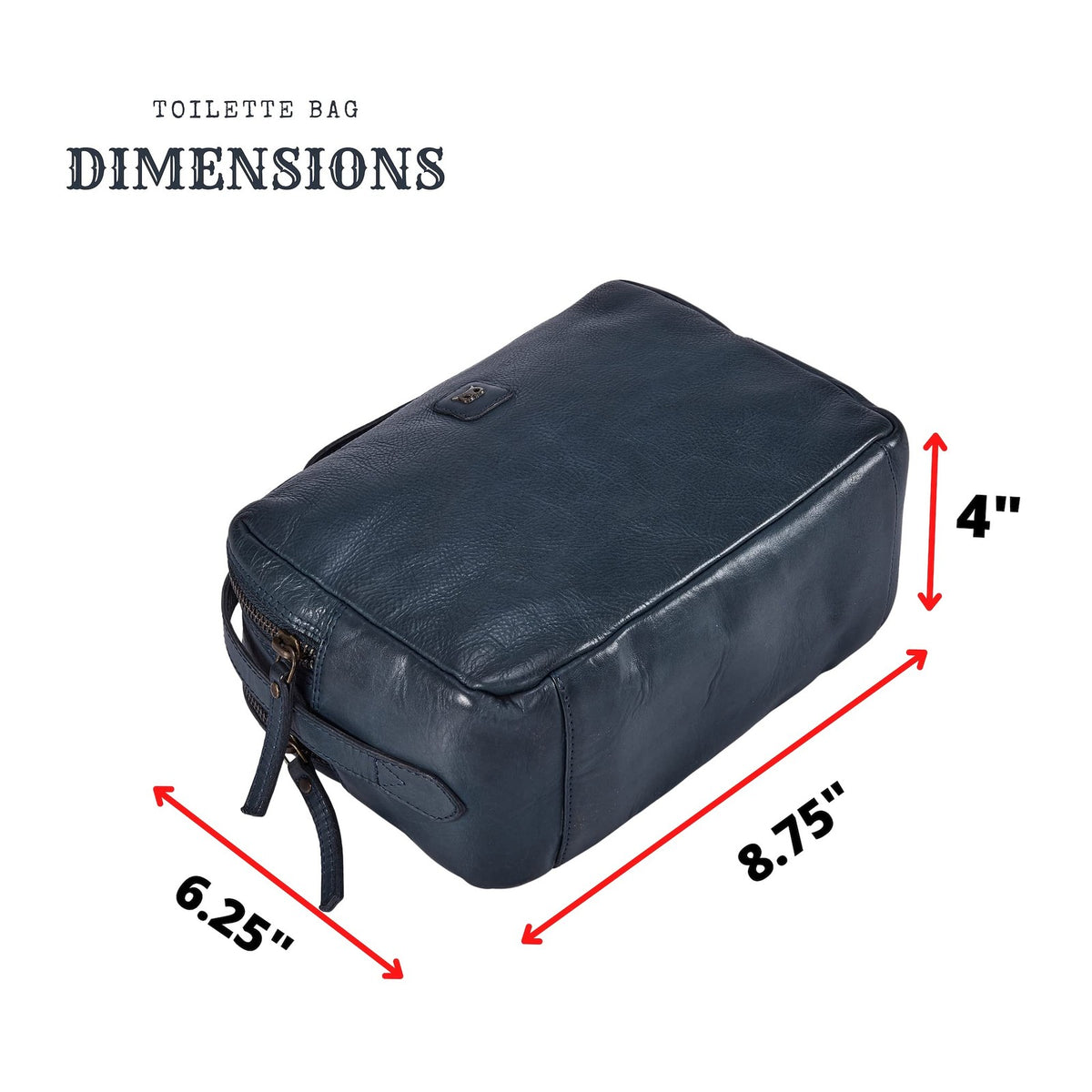 Leather Toiletry Bag Dopp Kit for Men Women Travel Organizer