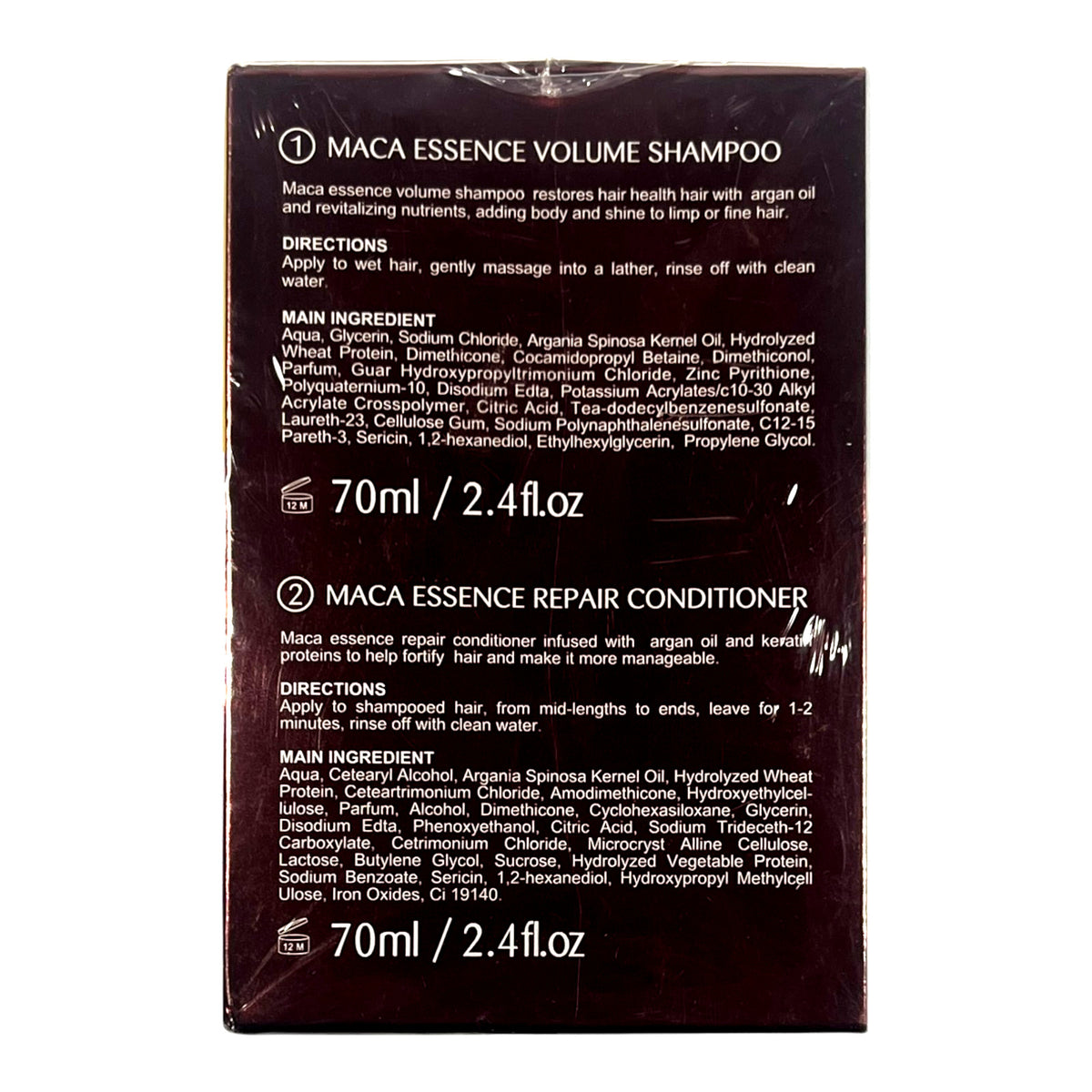 Karseell Maca Power Travel Set: Shampoo 70mL, Cond Mask 100mL - EX