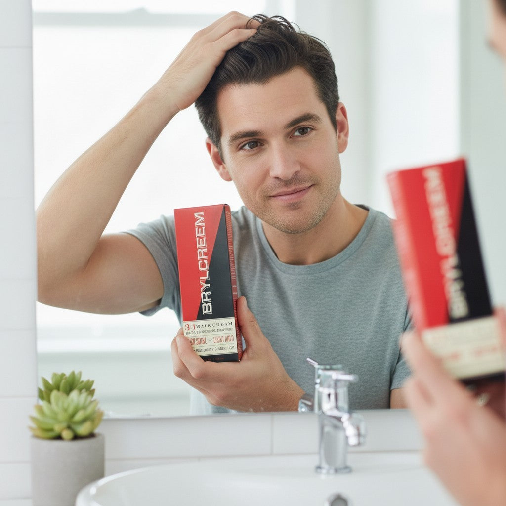 Men's High Shine Hair Cream - Alcohol-Free Styling & Conditioning, 5.5 Oz