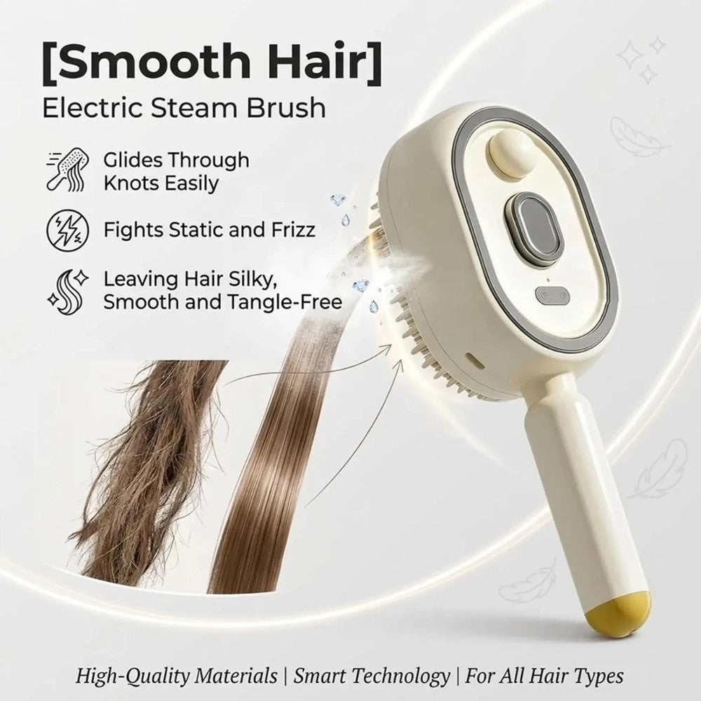 Electric Spray Hair Comb with Nano Mist & Red Light Massage, Self-Cleaning, Portable USB-C