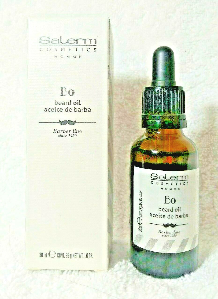 Salerm Homme Beard Oil 30ml Organic Raspberry & Rosehip Nourishing Grooming Oil