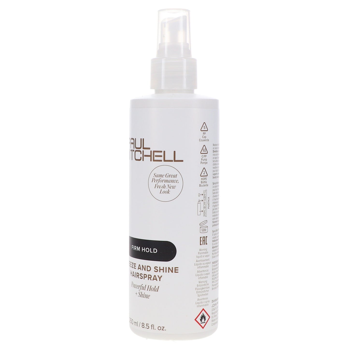 Paul Mitchell Firm Hold Freeze & Shine Hair Spray 8.5 oz - Strong Hold, Natural Gloss