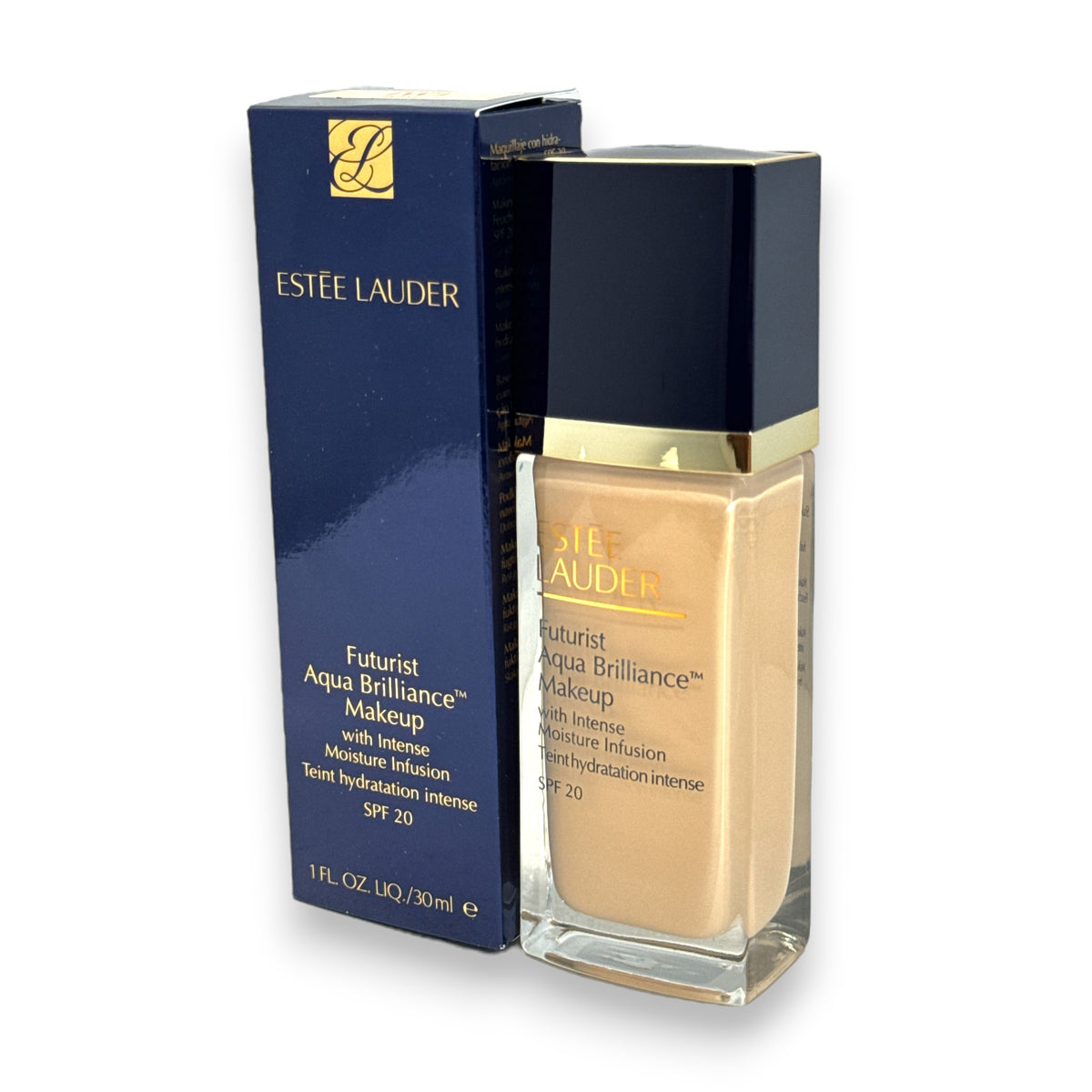 Estee Lauder Futurist Aqua Brilliance Foundation SPF 20 Bone 1oz Makeup