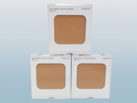 Clinique Even Better Compact Makeup SPF 15 Shade 2 Alabaster - 3 Pack