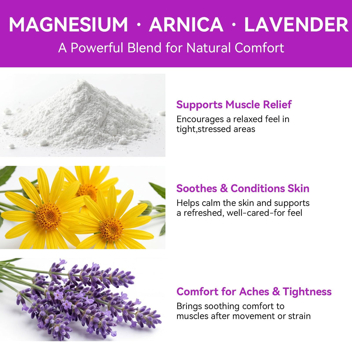 Magnesium Cream for Sleep & Muscle Relief - 3.53 oz