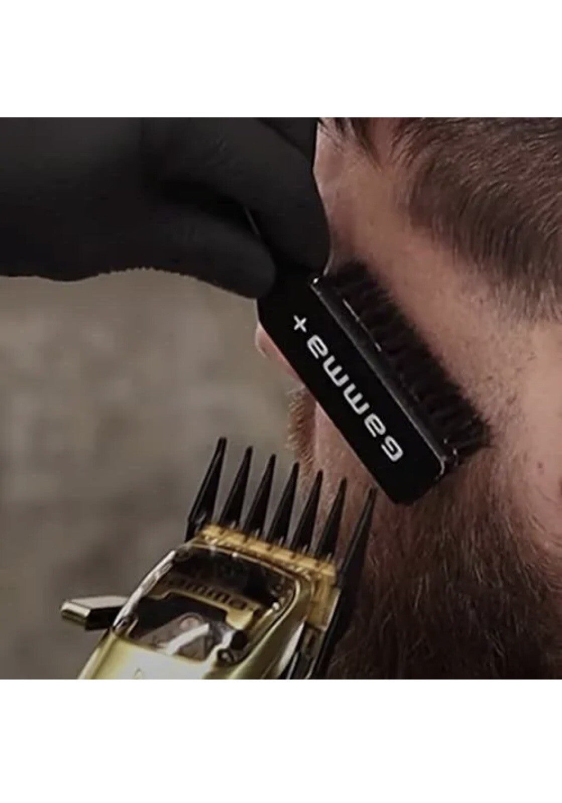 Gamma+ Fade Barber Brush Model GPNHB - Professional Haircut Tool