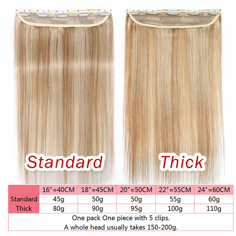 Remy Human Hair Clip-In Extensions 24 Inches Multiple Colors & Thicknesses