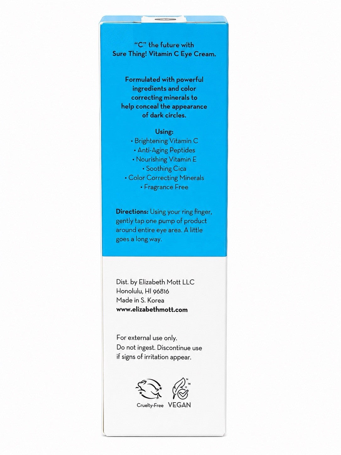 Dark Circles Eye Cream with Vitamin C & Peptides - 2 Pack, 0.5 oz Each