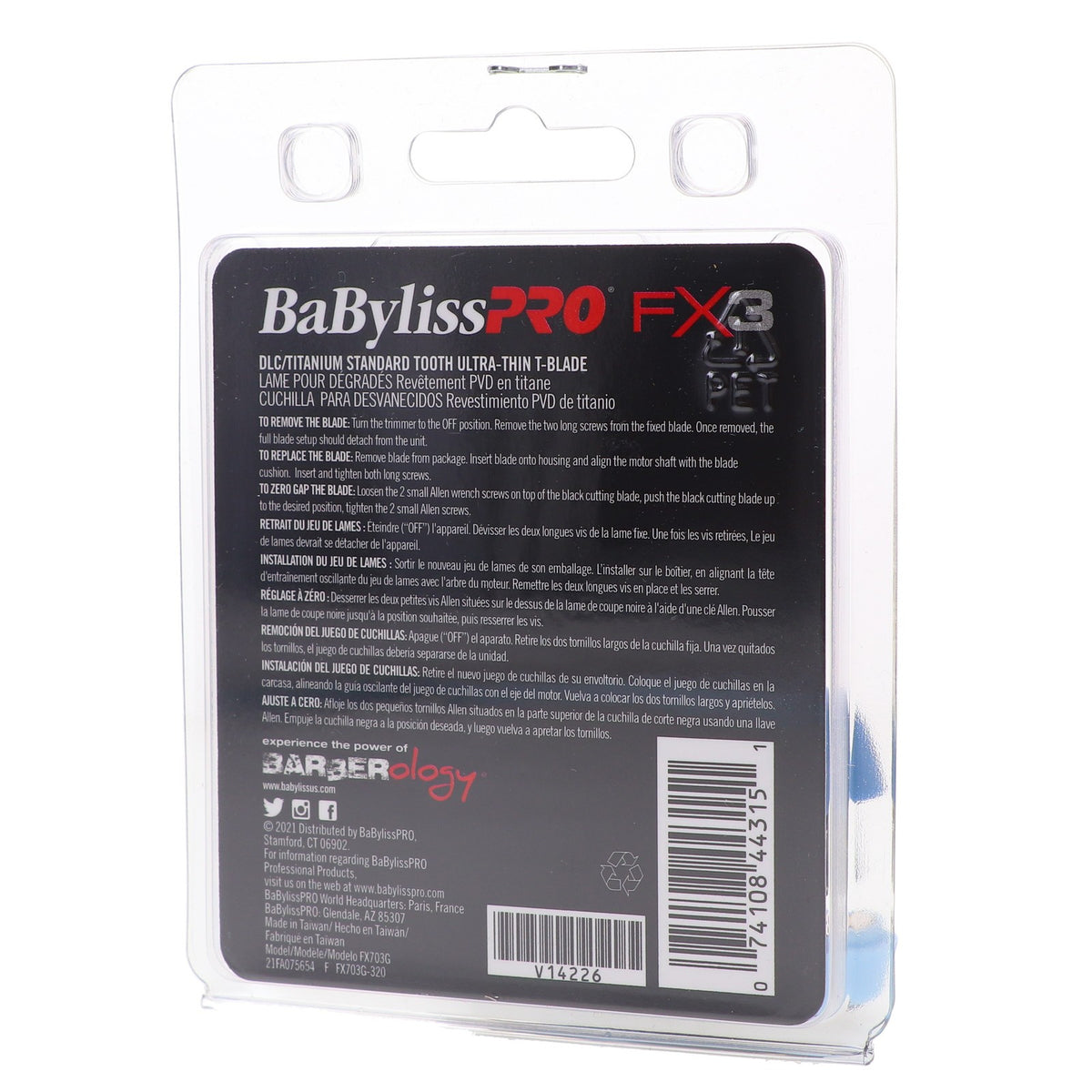 BaBylissPRO Replacement DLC Titanium Ultra-Thin T-Blade for FX3 Clipper