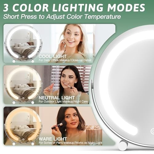 12 Inch Light Up Makeup Mirror with LED Lights - Vanity Mirror for Beauty