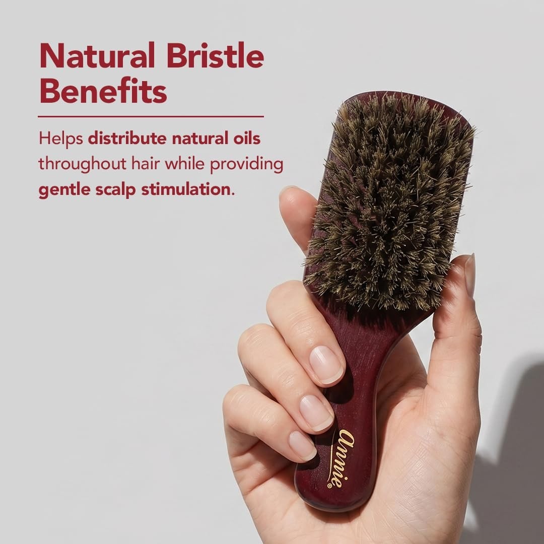 Men's Boar Bristle Wave Hair Brush for Styling & Maintenance