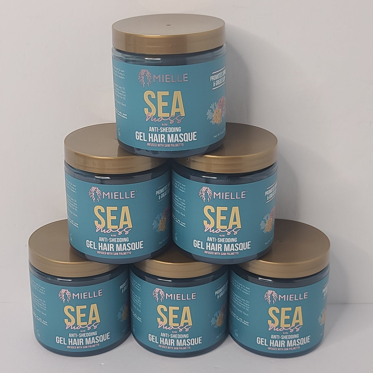 Sea Moss Hair Mask Anti-Shedding Gel with Saw Palmetto - Pack of 6