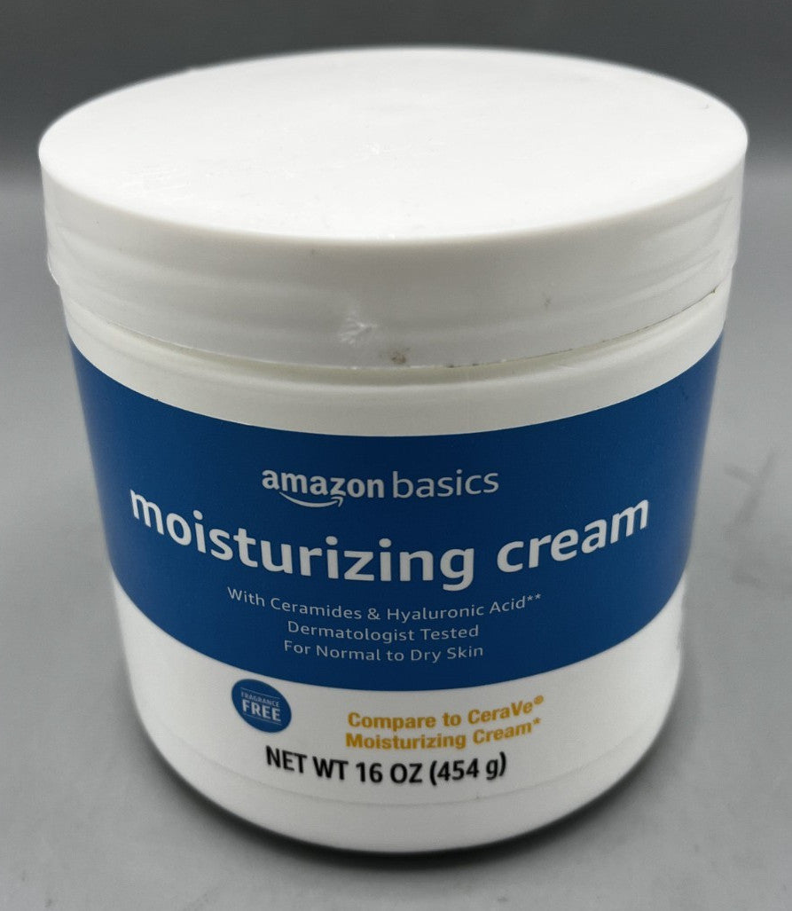Amazon Basics Moisturizing Cream with Ceramides and Hyaluronic Acid