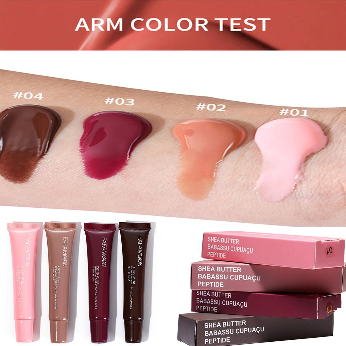 Hydrating Lip Gloss Set with 4 Colors - Shiny, Plump & Moisturizing for Women & Girls