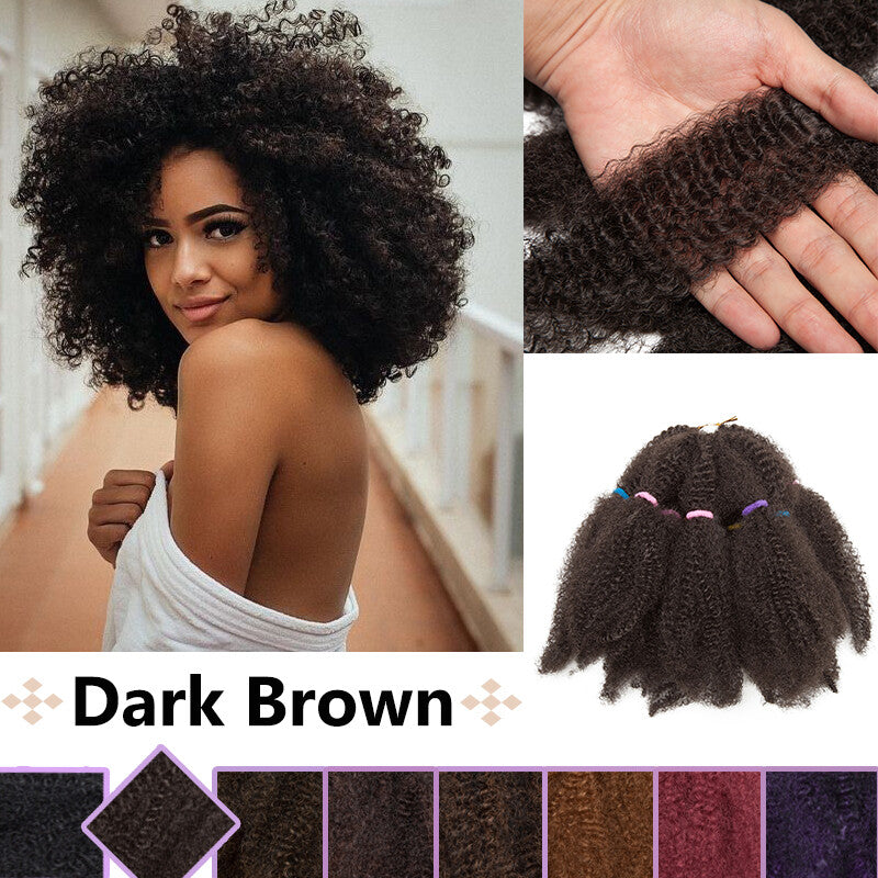 Kinky Afro Hair Extensions Bulk Curly Twist Crochet Braids Natural Puff