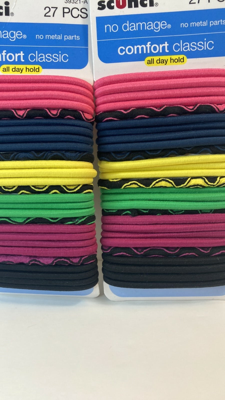 Scunci Comfort Classics No Damage Metal Parts Hair Ties Ponytail