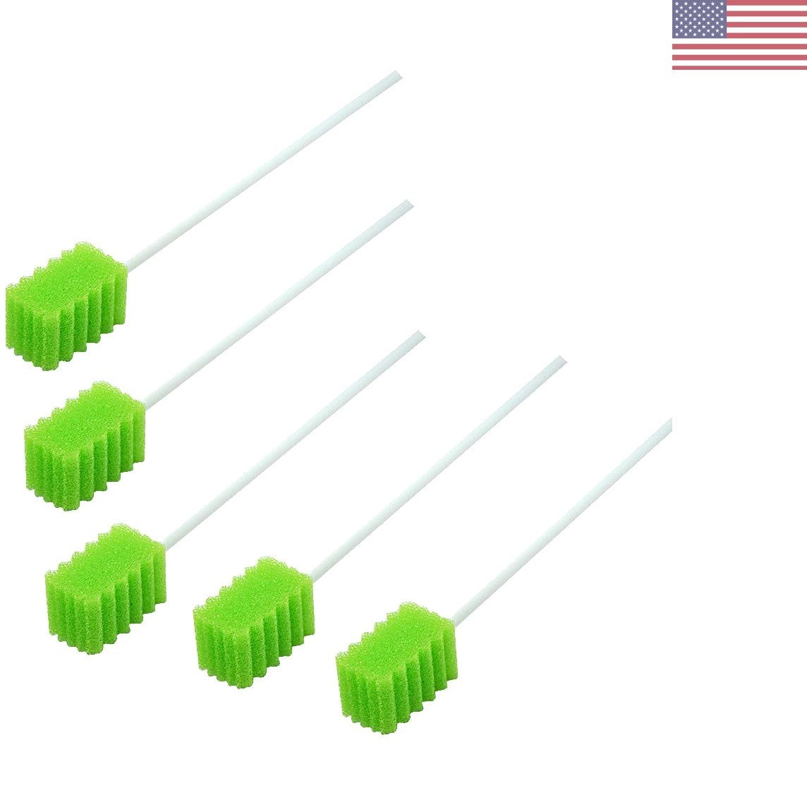 Disposable Dentifrice Mouth Cleaning Swabs - 250 Individually Wrapped, Green