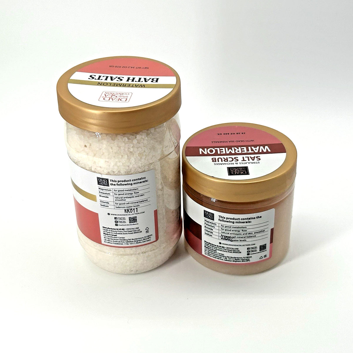 Dead Sea Collection Watermelon Bath Salts (34.2 oz)&Mineral Salt