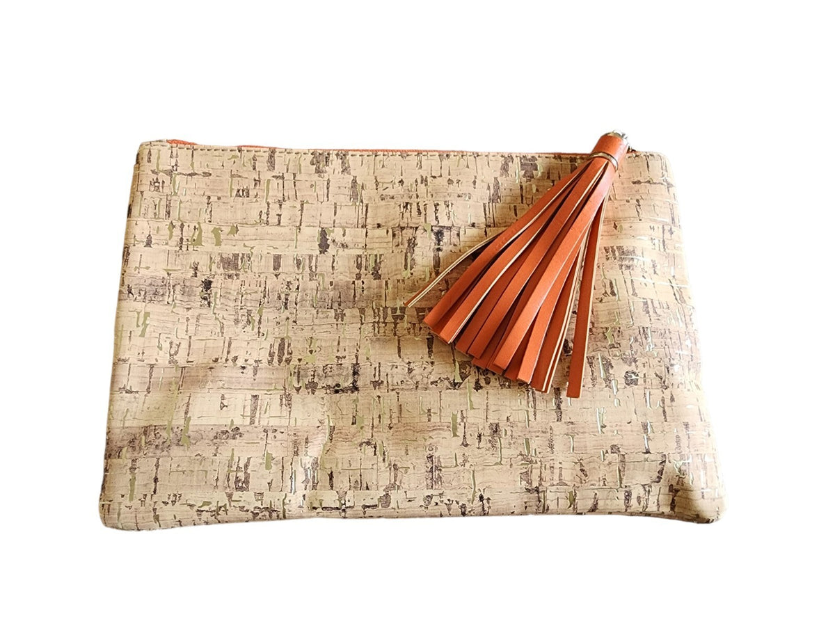 Mary Kay Paradise Calling Collection Orange Leather Bag with Tassel & Zipper Closure 2014