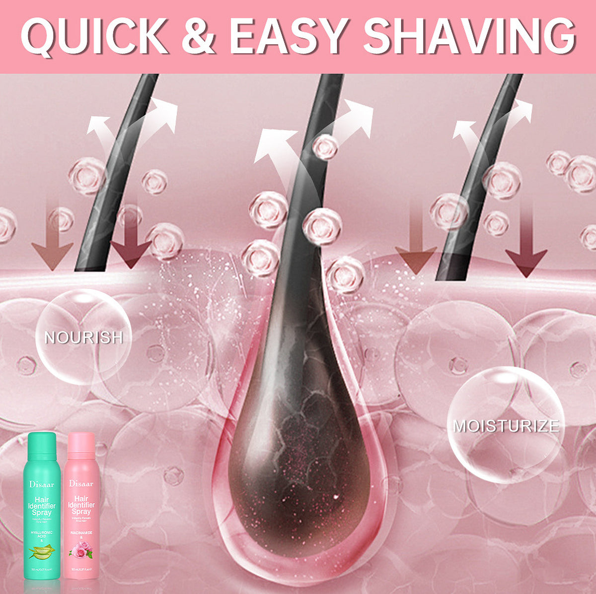 Disaar Hair Spray with Hyaluronic Acid & Aloe 150ml - Nourishing & Styling
