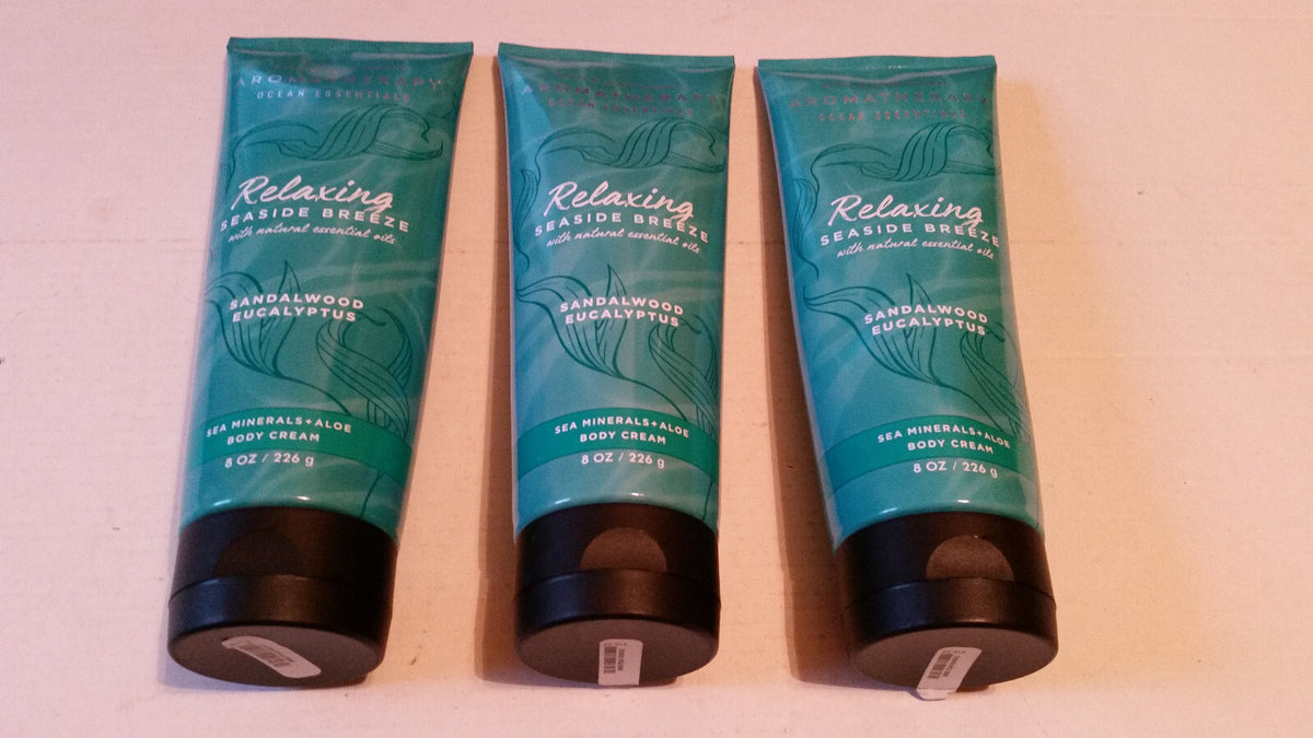 Bath & Body Works Aromatherapy Relaxing Seaside Breeze Cream Set of 3