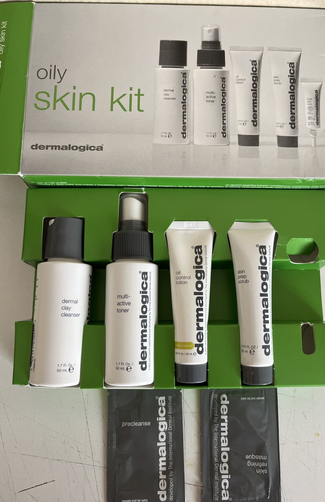 Dermalogica Oily Skin Care Kit - Cleansing, Scrub, Toner & Oil-Control Lotion