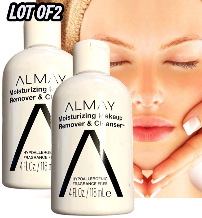 Moisturizing Makeup Remover & Facial Cleanser - 4 Fl Oz Pack of 2