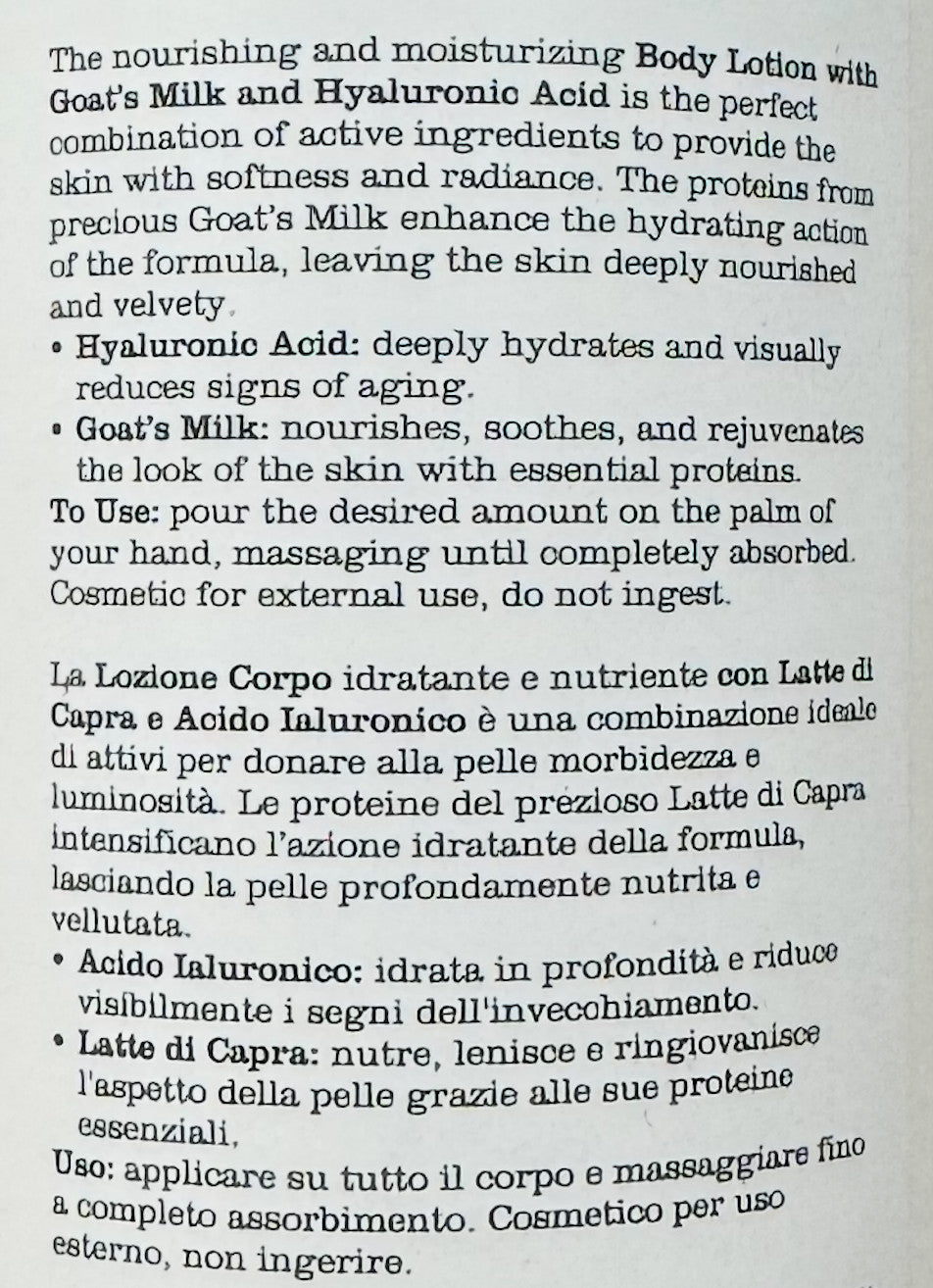 Goat's Milk Body Lotion - Nourishing Moisturizer, 33.8 fl oz