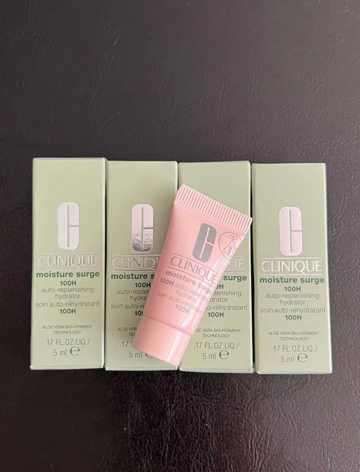 Lot of 4 Clinique Moisture Surge 100H Hydrating Gel Travel Size 5ml