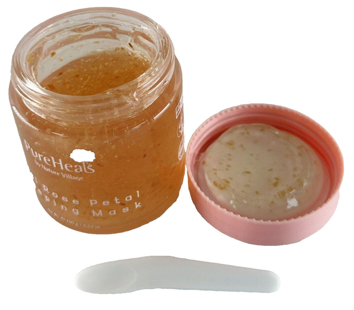 PureHeals Real Rose Petal Sleeping Mask 100g - Moisturizing & Brightening Face Cream