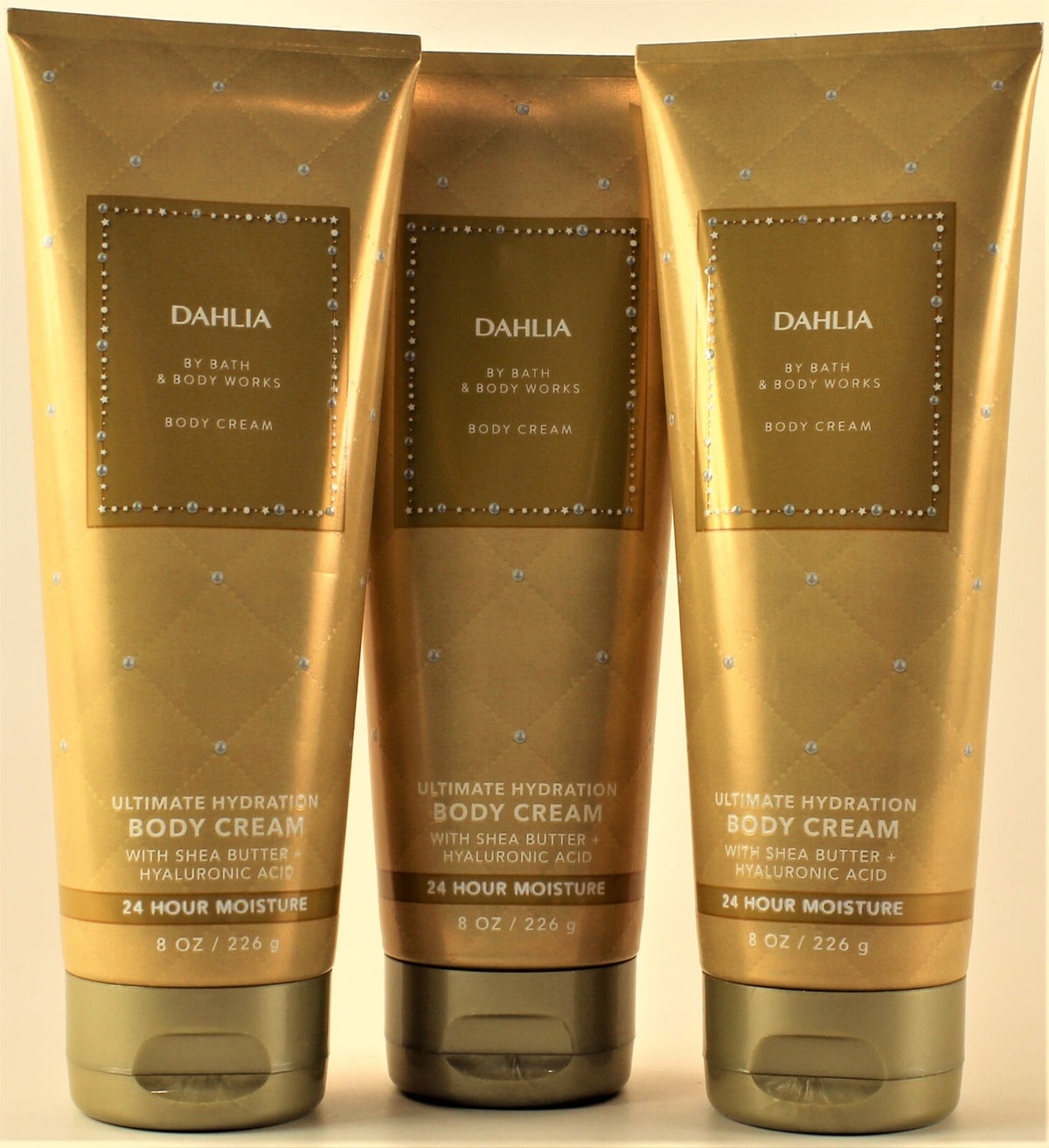 Dahlia Body Cream Lotion Moisturizer 8oz - Set of 3