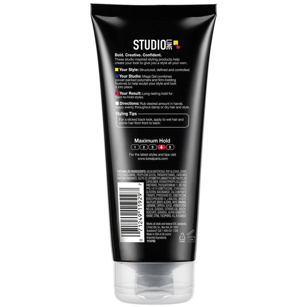 Mega Hair Gel - Maximum Hold Styling Gel for Short & Men's Hairstyles - Pack of 5