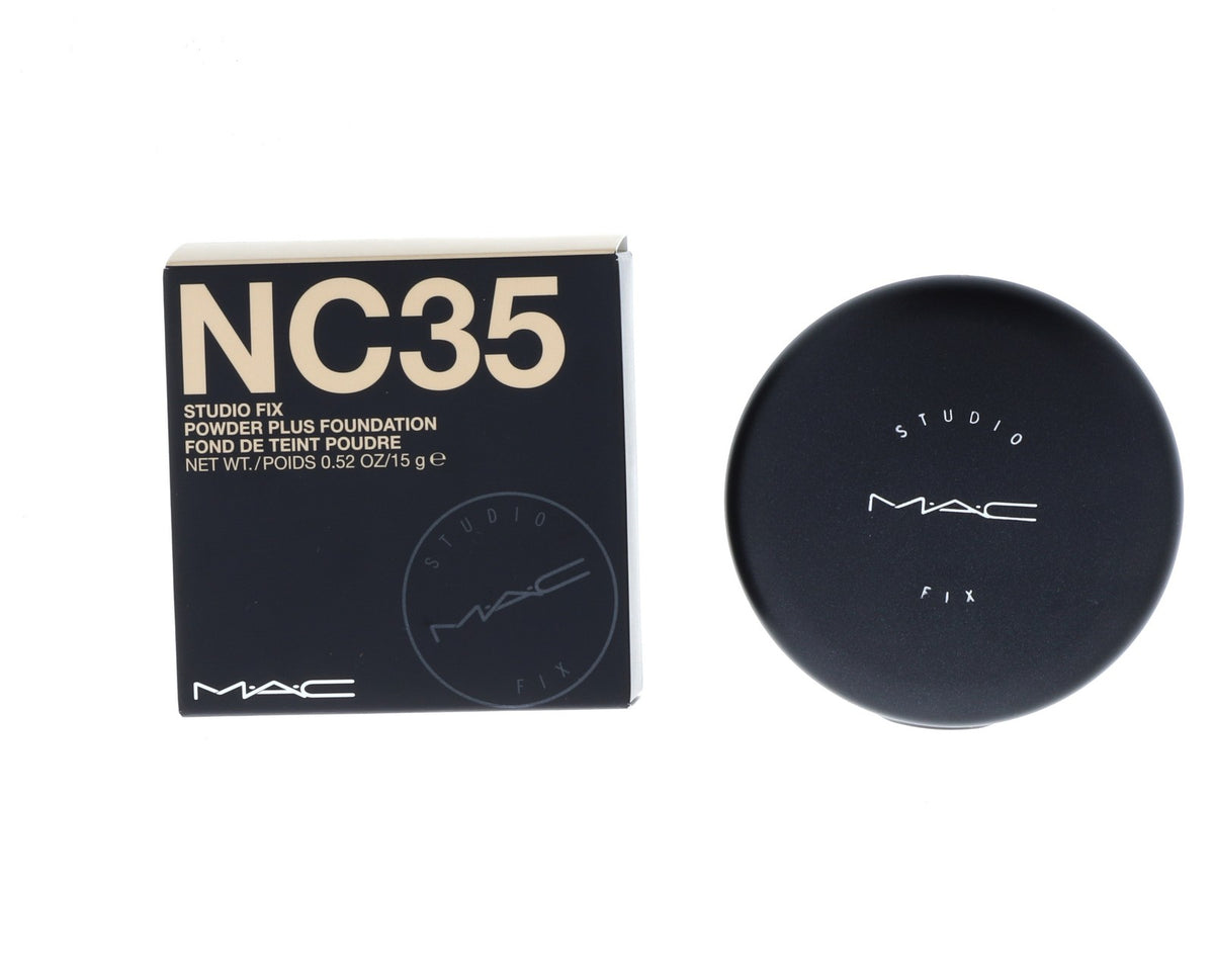 MAC Studio Fix Powder Plus Foundation NC35 0.52 oz - Matte Finish, Long-Wear